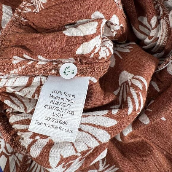 SO Goods for Life Women's Floral Jumpsuit Pants Summer Sleeveless Brown Small - Picture 8 of 9